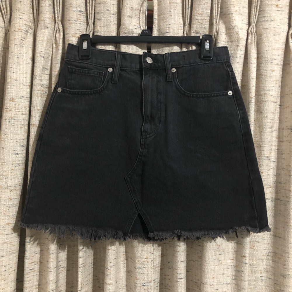 Madewell Rigid Denim A-Line Mini Skirt: Cutout Edition